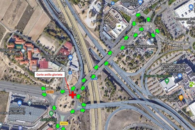La rotonda del Obramat, en obras hasta el 22 de diciembre