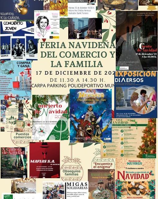 Agenda viernes 15, sábado 16 y domingo 17 de diciembre de 2023 en Vva. del Pardillo y Vva. de la Cañada. Actividades de Navidad